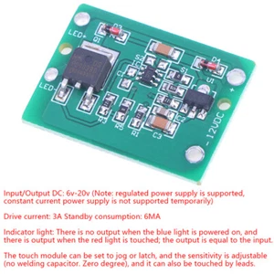 12 -V -Kapazitive Touch Switch Sensor Modul Druckknopf Berührungsschlüsselmodul - Bild 1 von 10