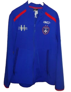 Wakefield Trinity Wildcats Rugby Zip Up Jacket Coat ISC Core Hanson Size 2XL - Picture 1 of 9
