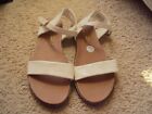 New Look Ladies Cream Summer Flat Sandals Size 7 New without Box