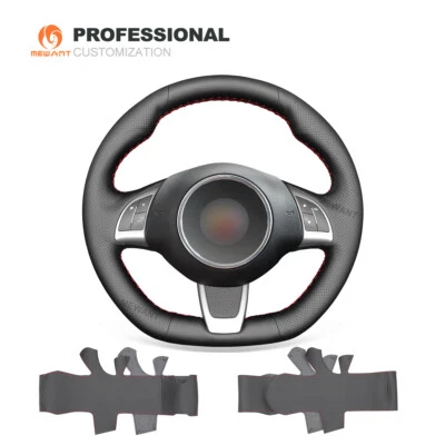 Genuine Leather Car Steering Wheel Cover for Abarth 500 595 Fiat 500 (S) 500C - Image 1 of 4