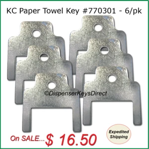 Kimberly Clark #770301 - Paper Towel and Toilet Tissue Dispenser Key - (6/pk.) - Picture 1 of 3