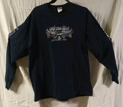 Camisa Texas Lone Star Rally Negra Manga Larga XL Foto 1 de 4