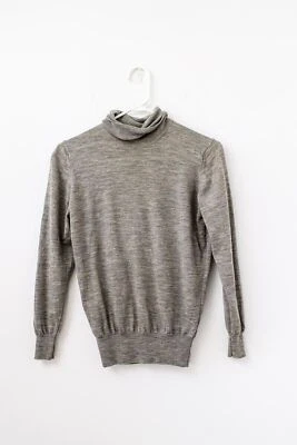 VTG Dalkeith Womens Merino Wool England Washable turtleneck gray sweater S prep - Image 1 of 4