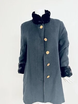 Abrigo Visón Cachemira Negro Revillon Passeport Prive Collection Saks 5th 6 Se Ajusta S/M Foto 1 de 4