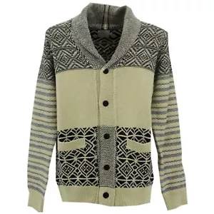  PEPE cardigan uomo manica lunga cotone spesso bianco crema blu 22666 - Foto 1 di 2