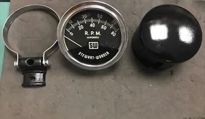 Stewart Warner 8000 Rpm Tachometer With Mounting Hardware And Rear Cover - Picture 1 of 7