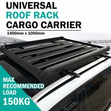 1.4M Aluminium Alloy Car 4WD 4x4 Roof Rack Basket Cargo Luggage Carrier Box Bar