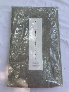 Almohada estándar de hilo de lino Oake teñida de gris - Imagen 1 de 3