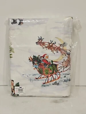2 Pottery Barn Holiday Christmas Santa Nostalgic Pillowcases Reindeer Standard - Image 1 of 2