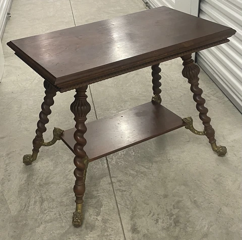 Merklen Brothers Victorian Library Table Marked with Catalog Number 792 Cover