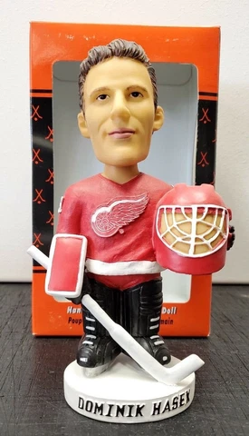 NHL Detroit Red Wings Dominik Hasek Bobblehead Collectible Series Hand Painted Cover