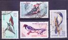 India 1968 fine used 4v, Magpie Wood Pecker Babbler Sunbird, Birds