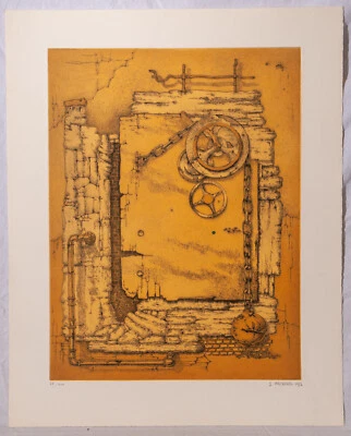 Günther Thiersch: Radierung auf Papier, handsigniert 30/100 Exemplare von 1972 - Bild 1 von 4