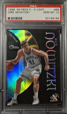 1998 Skybox E-X Century #68 Dirk Nowitzki RC HOF Rookie PSA 10 GEM ESTADO PERFEITO Pop Baixo - Imagem 1 de 2