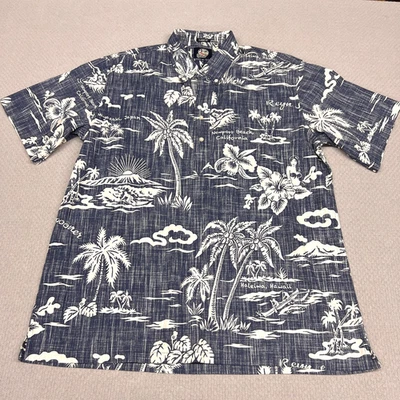 Reyn Spooner Shirt Mens XL Blue Floral Tropical Cotton Beach Hawaiian Classic - Image 1 of 4