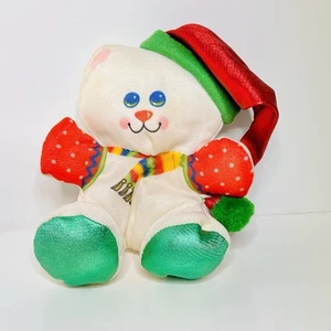 Vintage Little Fisher Price Smooshees people Christmas bear teddy rare vhtf fun - Picture 1 of 4
