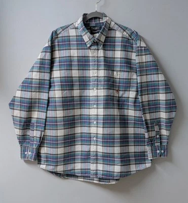 Wrangler Twenty X Western Plaid Men's Shirt XXL Sturdy Vintage 18.5 35/36 - Image 1 of 4