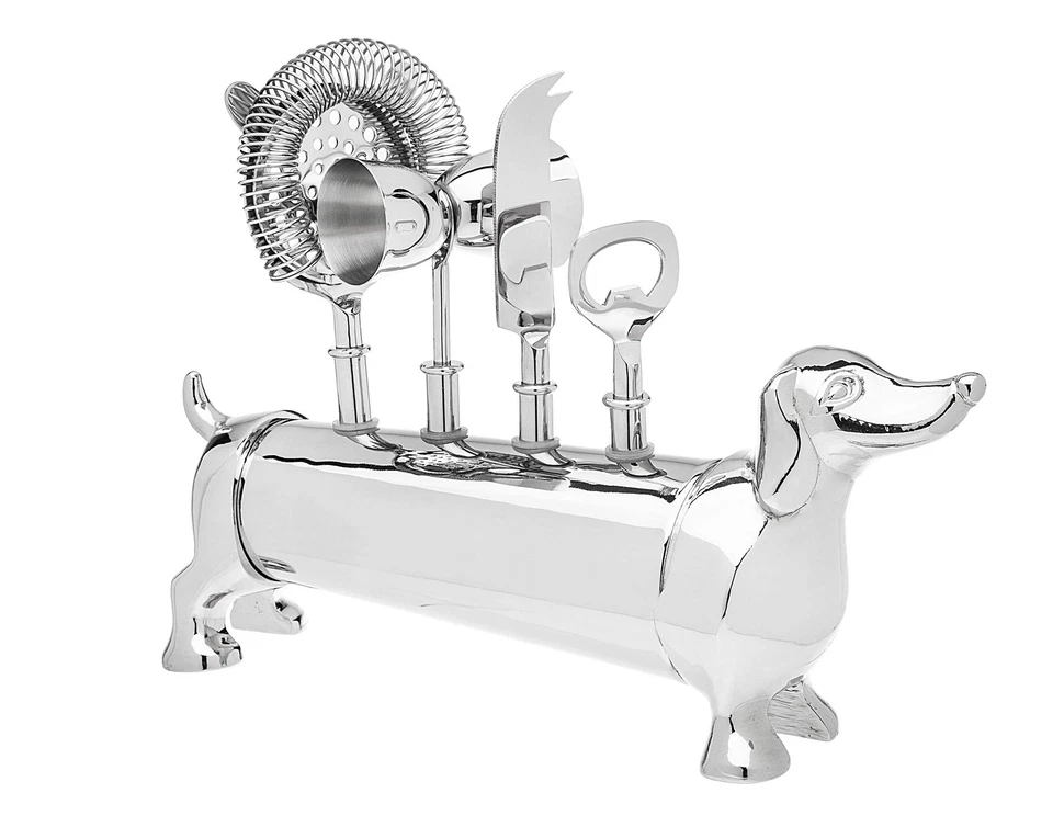 Барный набор инструментов со стойкой - такса бармен миксология набор - 5 шт набор - Изображение 1 из 1