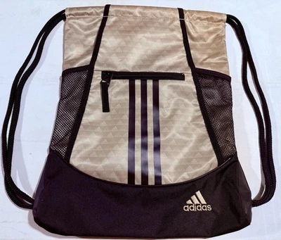 #Adidas Tan and Black #Drawstring #Mochila #eBay @todos - Imagem 1 de 4