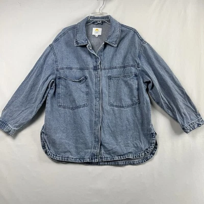 C&C California Jeans Jacket Women's  XL Denim Barn Chore Snap Front - Image 1 of 4
