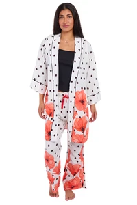 Ladies Quality 3 Piece Pyjama & Robe Set PJ'S Original RRP £70 - Picture 1 of 7