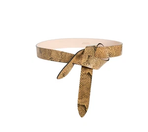 Cinturón Isabel Marant Icónico Pitón Pecce Mujer Mediano Amarillo Negro Cuero - Imagen 1 de 12