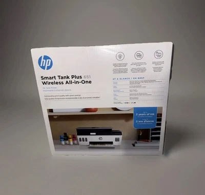 HP Smart Tank 651 Wireless All-in-One Inkjet Printer New Same Day Shipping - Image 1 of 3