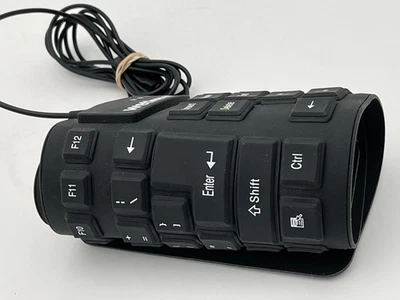 WetKeys Soft Touch Flexible Silicone Waterproof Keyboard Model KBWKFC106-BK - Image 1 of 4