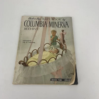 Columbia Minerva 738 ROCK-A-BYE BABY knit crochet 48pg patterns booklet 1970 - Image 1 of 4