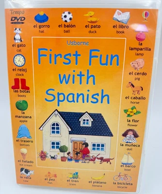 USBORN First Fun with Spanish DVD Children's Beginner Language Words 1988 - Image 1 of 4