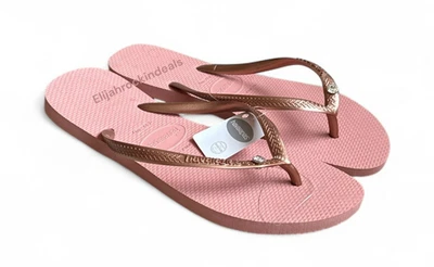 NUEVAS SANDALIAS CHANCLAS HAVIANAS SLIM CRISTAL GLAMOUR BALLET ROSA PARA MUJER Foto 1 de 4