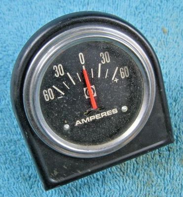 复古 20 世纪 60 年代安培配件仪表带安装面板 2" 12V AMP - 可正常工作 — 第 1/4 张图片