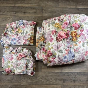 RALPH LAUREN Allison Floral Cottage Roses Comforter Size King Pillow Shams - Picture 1 of 18
