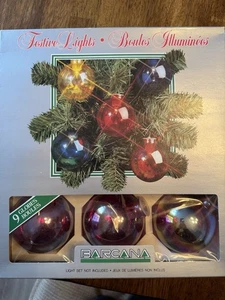 Barcana festlich Vintage bruchsicher 9 Birnenabdeckungen rot irisierend Weihnachten OVP - Bild 1 von 8