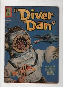 Buzo Dan #1254 (DELL) (1962) Frank Freda Foto Cubierta Escaneo Alta Res - Imagen 1 de 2