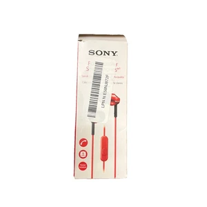 Sony Deep Bass Red Earphones with Smartphone Control and Mic MDR-EX110AP - Picture 1 of 1
