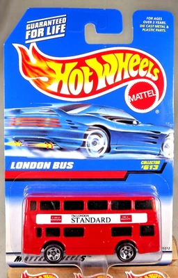 1997 Hot Wheels Mainline/Collector #613 LONDON BUS Red w/Chrome 5 Spoke Wheels - Image 1 of 4