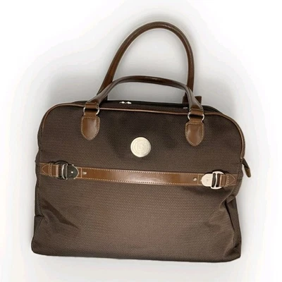 Bolso de Viaje CHAPS Estilo Vintage Marrón Fin de Semana Grande Bolso de Hombro y Mano Foto 1 de 4