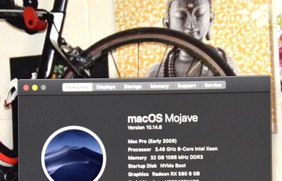 2010 Mac Pro 5,1 3.46 6 Core 32 MHZ  1066 DDR3 Ram,  1 Tb Cryo NVMe - Image 1 of 4