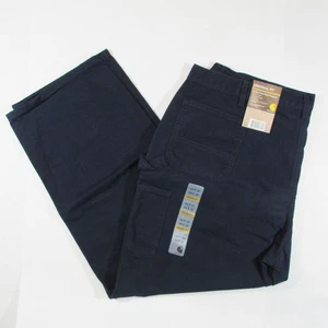 Pantalones de peto Carhartt para hombre sueltos rectos lavados de pato (medianoche, W48 x L32) - Imagen 1 de 10