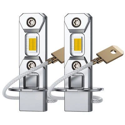2x H3 LED Bombillas Antiniebla/Conducción Amarillo Brillante 4000LM Brillante Repuesto 3000K Foto 1 de 4