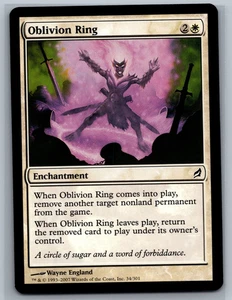 Magic The Gathering Lorwyn 4x Oblivion Ring #34/301 MTG TCG CCG Playset - Picture 1 of 2