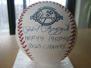 Phil Rizzuto SIGNED Autographed Official 2003 100th Anniversary Baseball Yankees - Picture 1 of 3