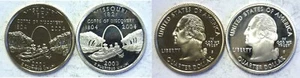2003-S Missouri Statehood Quarter Silver & Clad Proofs 2 Coin Set - Picture 1 of 3