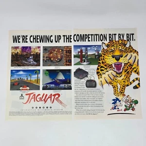 Consola Atari Jaguar Sonic Mario Masticar Impresión Anuncio/Póster Promo Arte - Imagen 1 de 2