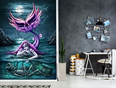 3D Lila Meerjungfrau ZHUC2664 Tapete Wandbild Fototapete Sarah Richter Ann - Bild 1 von 4