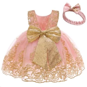 Baby Princess Girls Embroidery Dresses Toddler Lace Ruffles New Year Easter T... - Picture 1 of 7
