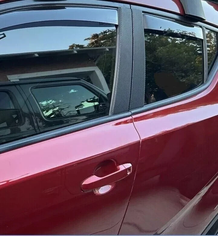 подходит: 1998-2002 Mazda 626 6 шт стойка стойка отделка чехол из углеродного волокна матовый черный - Изображение 1 из 2