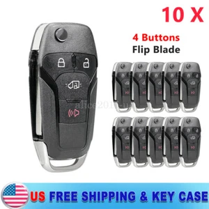 10X Flip Remote Key Case Shell Fob for 2019 2020 2021 2022 Ford Transit Connect - Picture 1 of 9