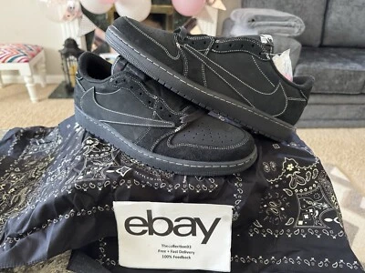 Nike Jordan 1 Retro Low OG SP x Travis Scott Black Phantom UK12 Brand New ✅ - Image 1 of 4